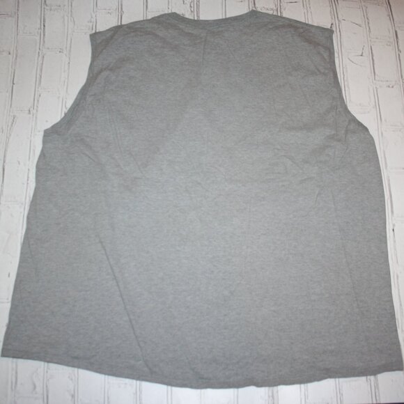 Men's Gray Muscle t-shirt size 4XL Fruit of the Loom - Picture 2 of 4